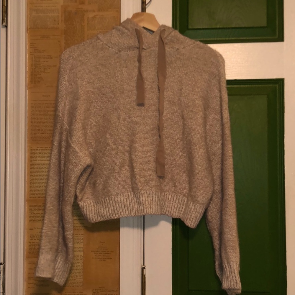 Sweater with built in hood